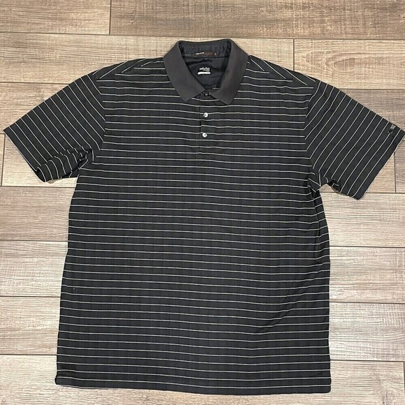 Nike Men's Dri Fit Tiger Woods Collection Black Short Sleeve Golf Polo Size XL - Picture 3 of 15